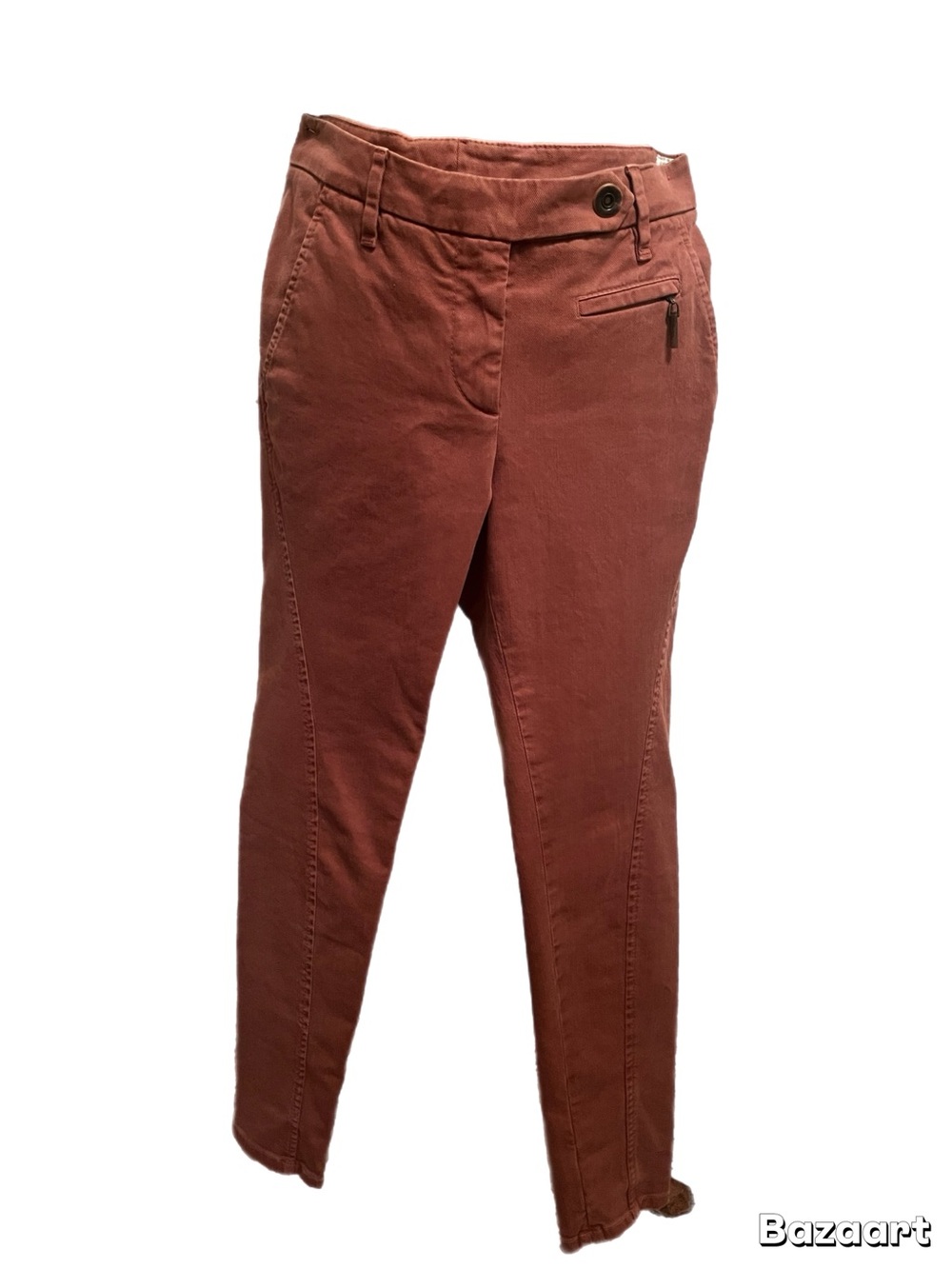 Brunello Cucinelli Slim Ankle Pants in Rusty Rose